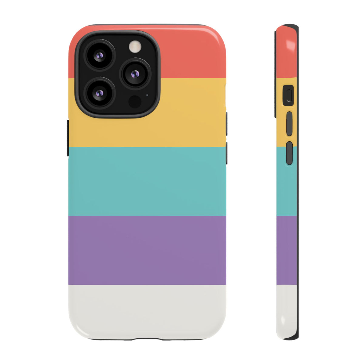Pastel Rainbow Stripe Pattern Phone Case - Phone Case - iPhone 13 Pro / Glossy