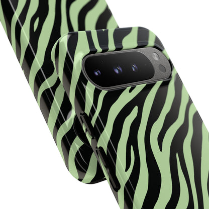 Stylish Mint Zebra Print Phone Case