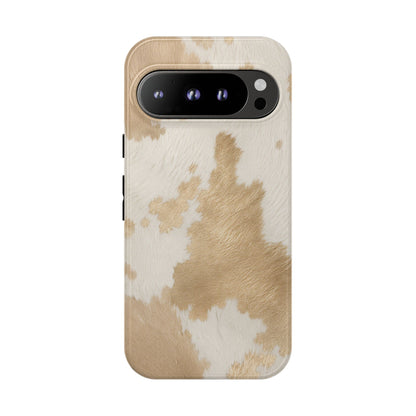 Elegant Champagne Cow Print Phone Case