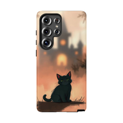 Cute Gothic Cat Design Phone Case
