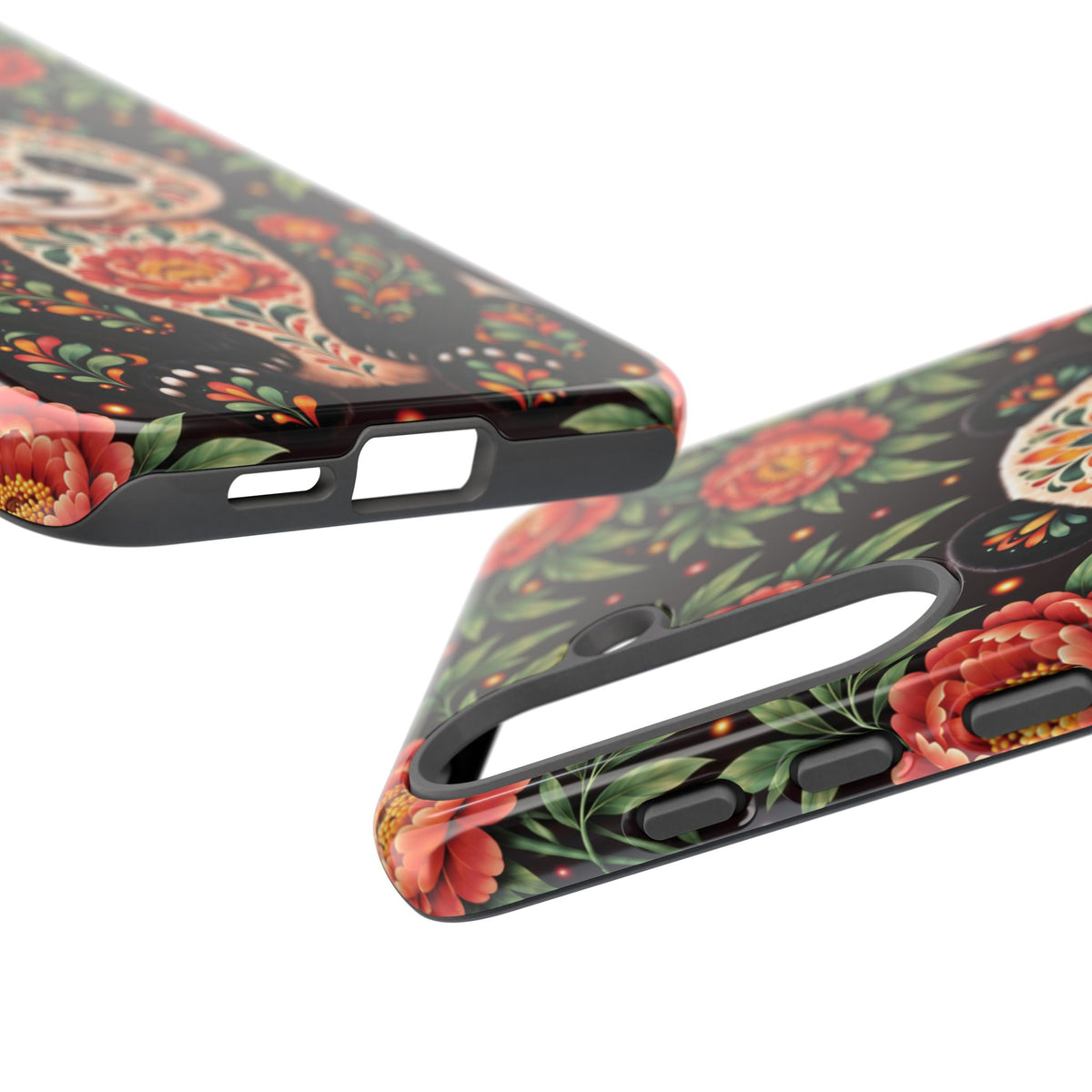 Cute Terracotta and Teal Calavera Panda Phone Case - Multicolor Phone Case