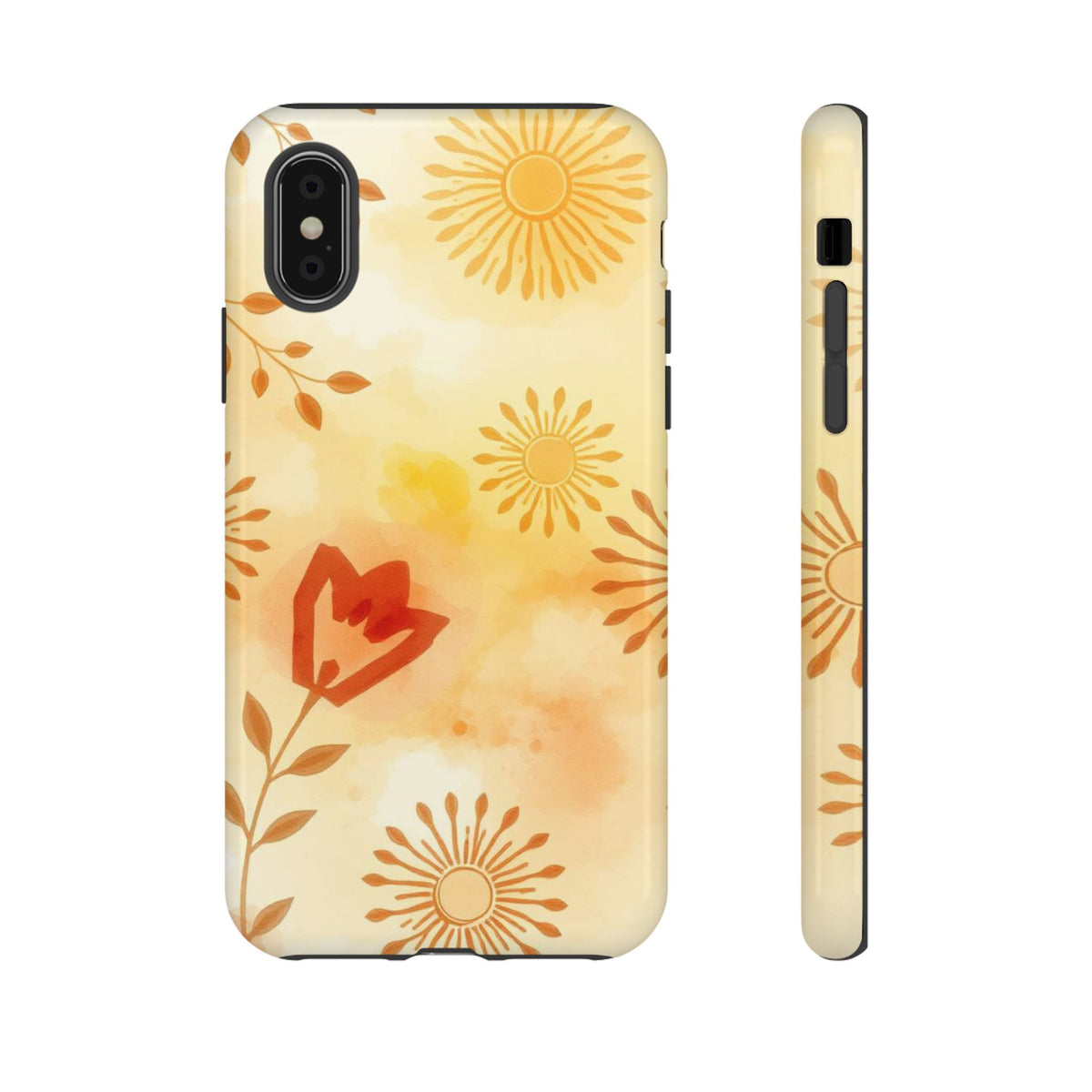 Boho Chic Watercolour Pattern Phone Case - Multicolor Phone Case - iPhone XS / Glossy