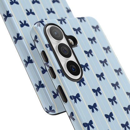 Retro Navy Blue Bow Pattern Phone Case