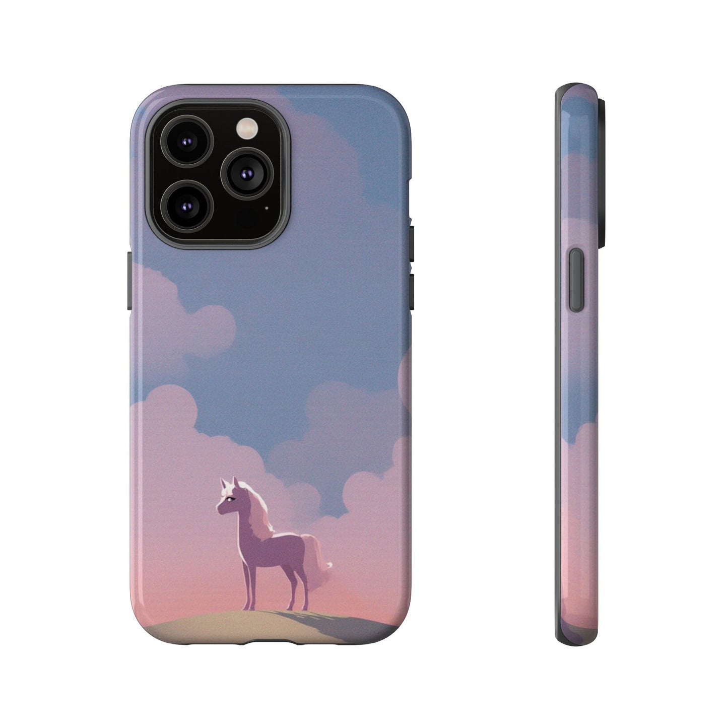 iPhone 14 Pro Max / Glossy Phone Case - Pony & Cloud Design Phone Case