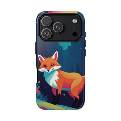 iPhone 17 Pro / Glossy Phone Case - Stylised Fox Design Phone Case