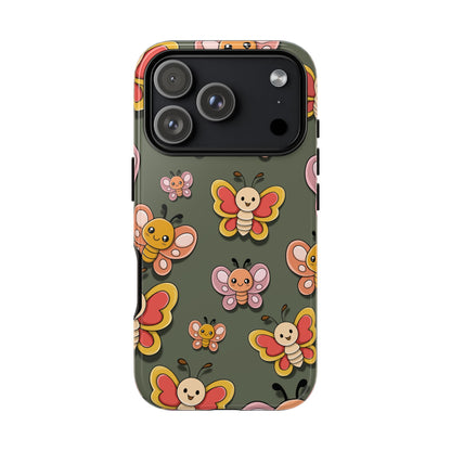 iPhone 17 Pro / Glossy Phone Case - Green Butterfly Sticker Design Phone Case