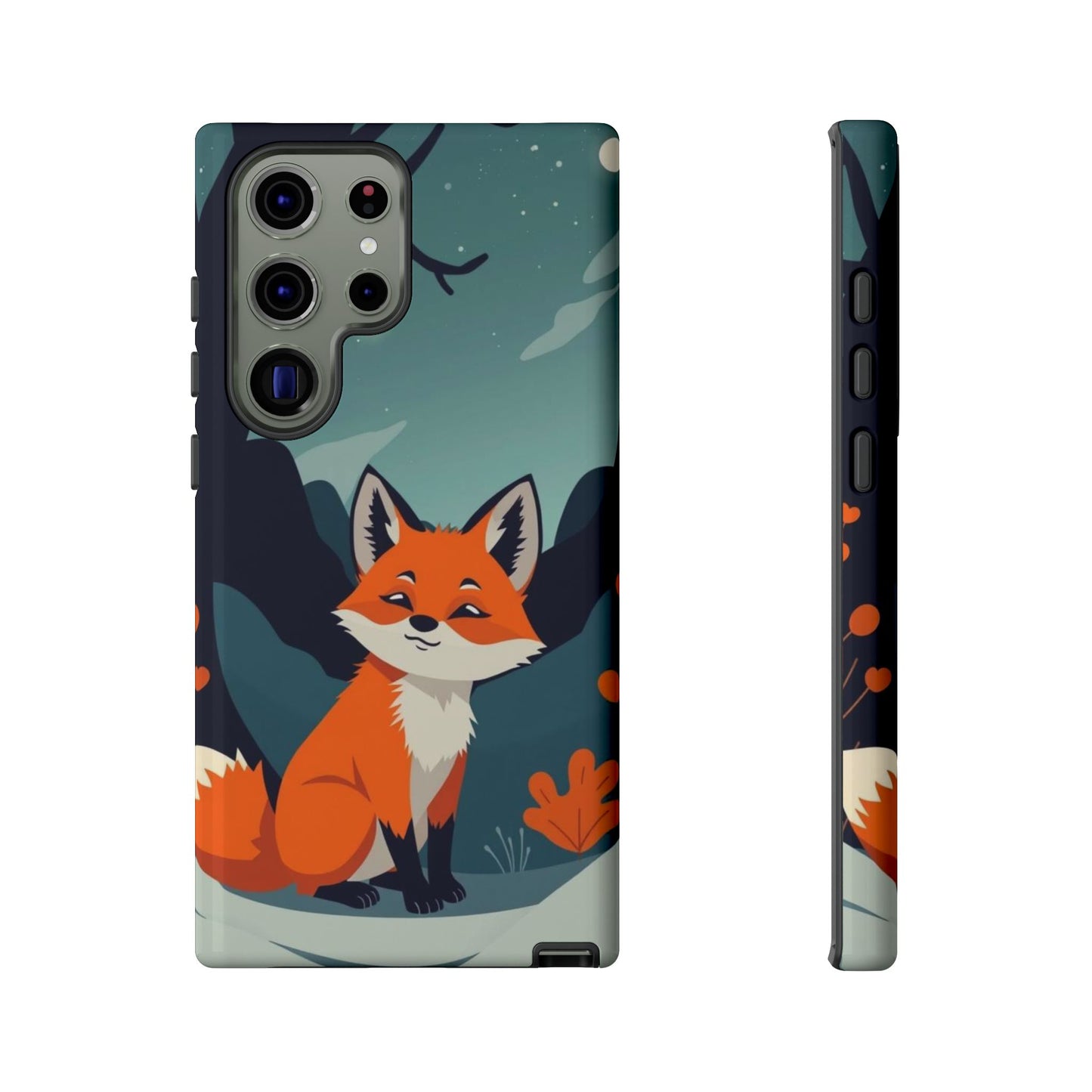 Samsung Galaxy S23 Ultra / Glossy Phone Case - Cute Fox Design Phone Case
