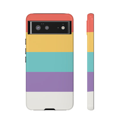Pastel Rainbow Stripe Pattern Phone Case - Phone Case - Google Pixel 6 / Glossy