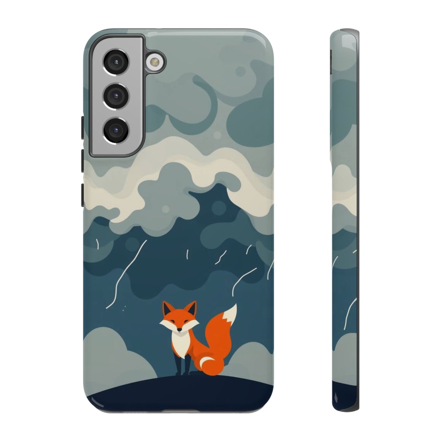 Samsung Galaxy S22 Plus / Glossy Phone Case - Stormy Fox Design Phone Case