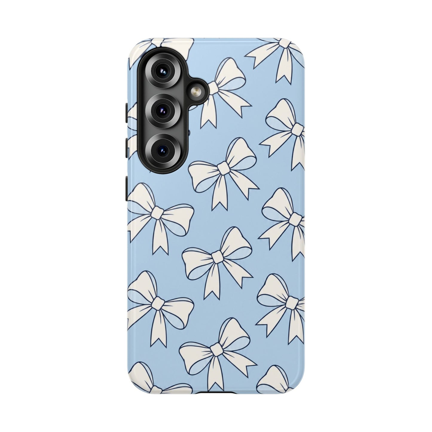 Chic Powder Blue Bow Pattern Phone Case