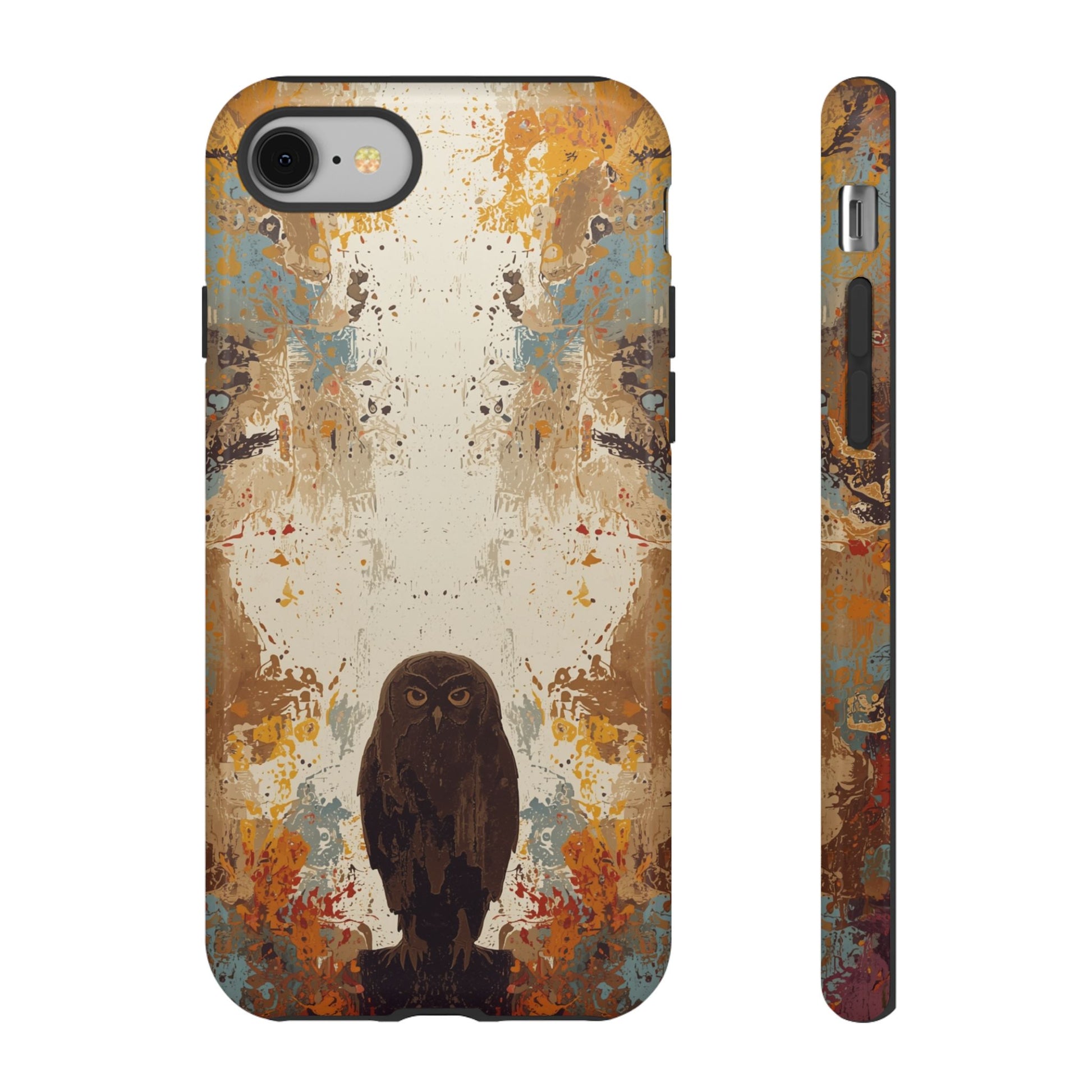 Abstract Owl Design Phone Case - Multicolor Phone Case - iPhone 8 / Glossy