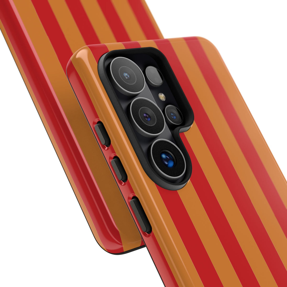 Orange & Red Stripe Pattern Phone Case - Orange Phone Case