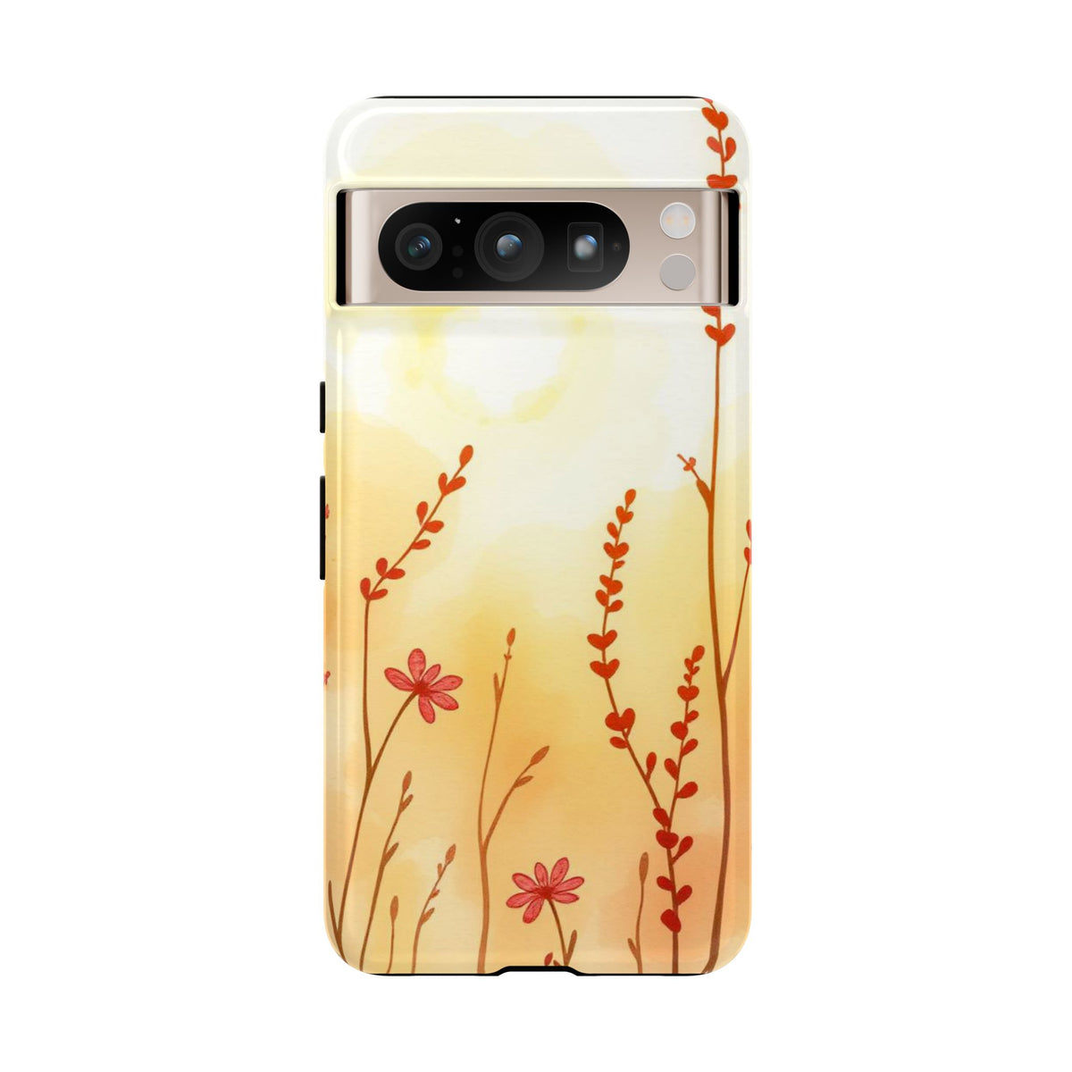 Boho Chic Watercolour Wildflower Dusk Pattern Phone Case - Multicolor Phone Case - Google Pixel 8 Pro / Glossy