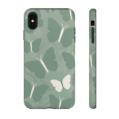 Minimalist Mint Green Butterfly Pattern Phone Case - Green Phone Case - iPhone XS MAX / Glossy
