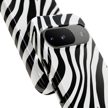 Modern Monochrome Zebra Print Phone Case