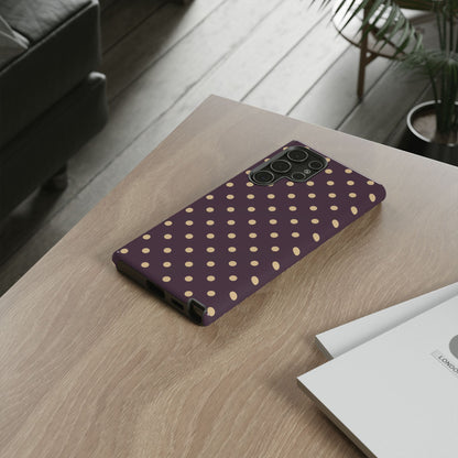 Purple with Yellow Dot Pattern Phone Case