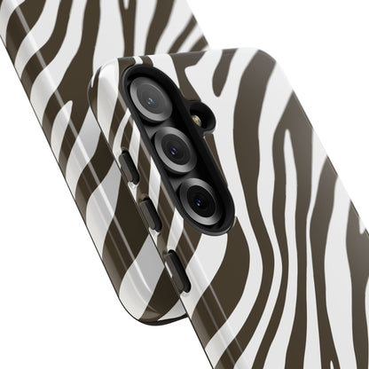 Modern Mocha Zebra Print Phone Case