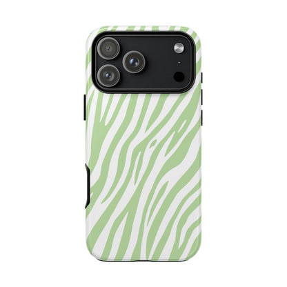 Mint Tiger Print Phone Case