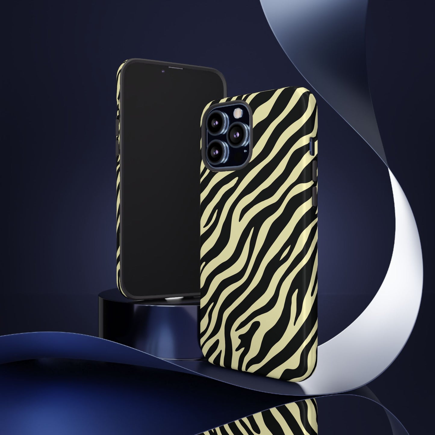 Stylish Neutral Zebra Print Phone Case