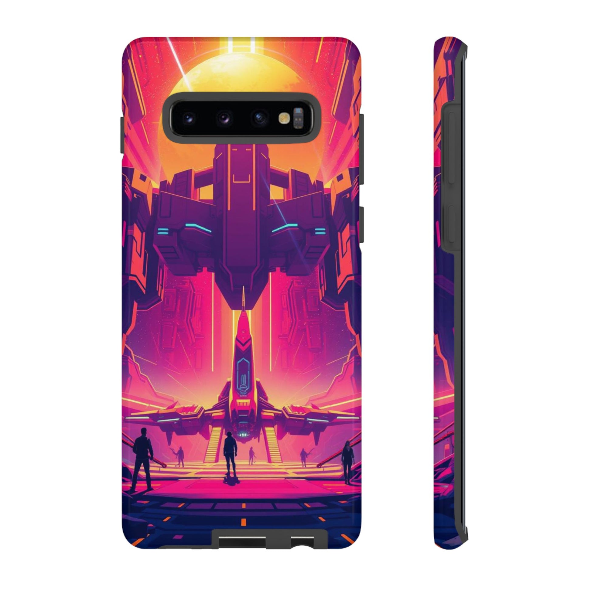 Alien Landing Pad Design Phone Case - Multicolor Phone Case - Samsung Galaxy S10 Plus / Glossy