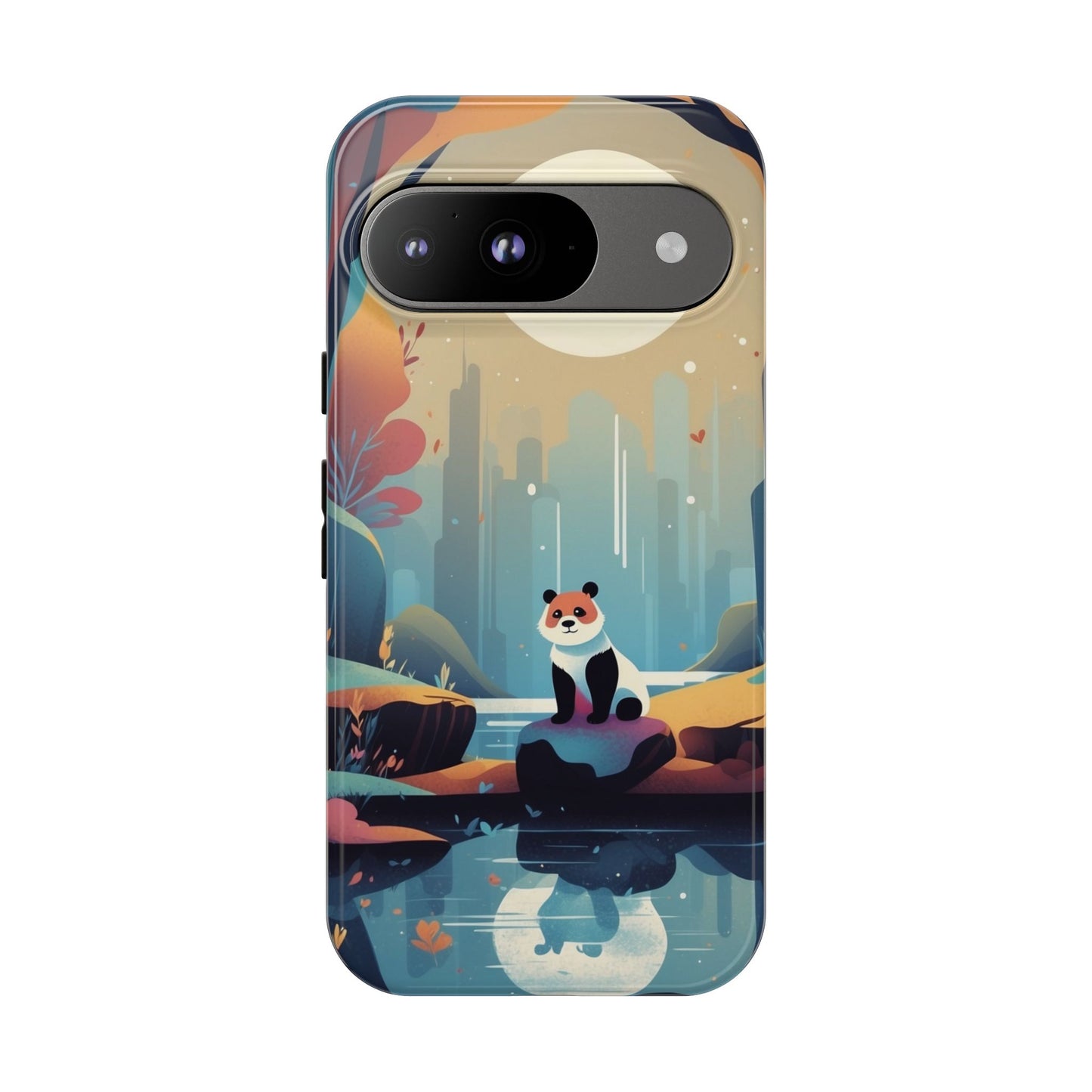 Google Pixel 9 / Glossy Phone Case - Stylised Panda Design Phone Case