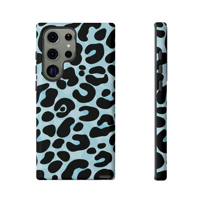 Cool Aqua Leopard Print Phone Case