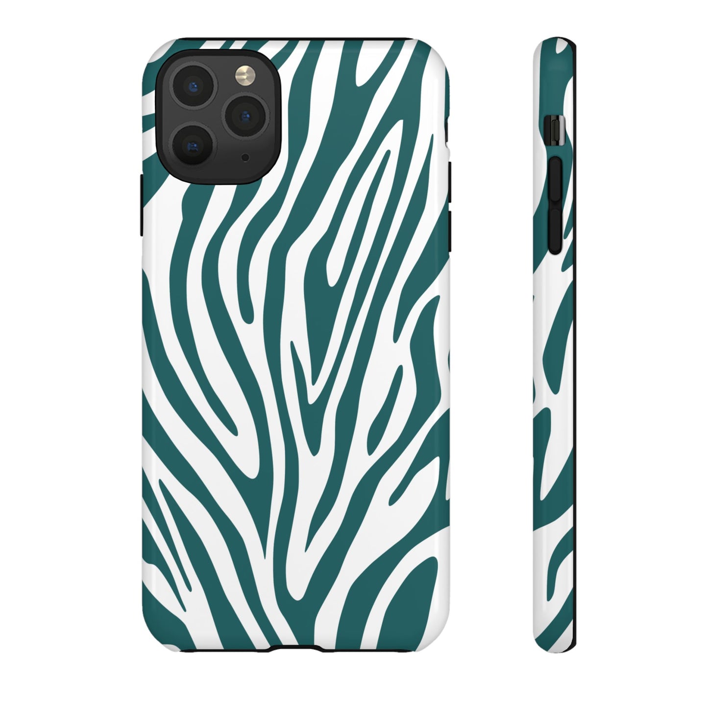 Graphic Teal Tiger Print Phone Case