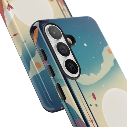Stylised Cat & Moon Design Phone Case - Multicolor Phone Case