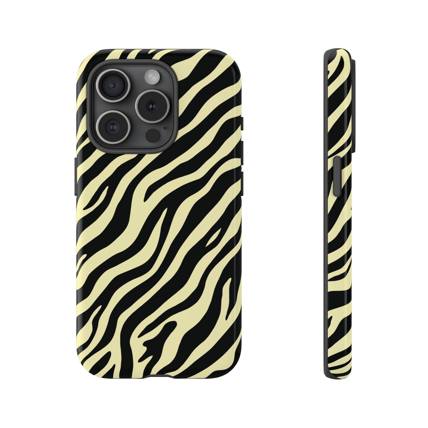Stylish Neutral Zebra Print Phone Case