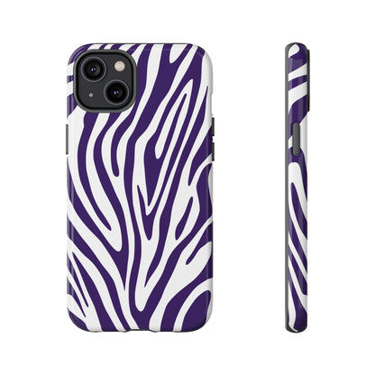 Graphic Purple Tiger Print Phone Case