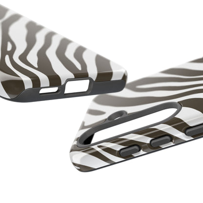 Modern Mocha Zebra Print Phone Case