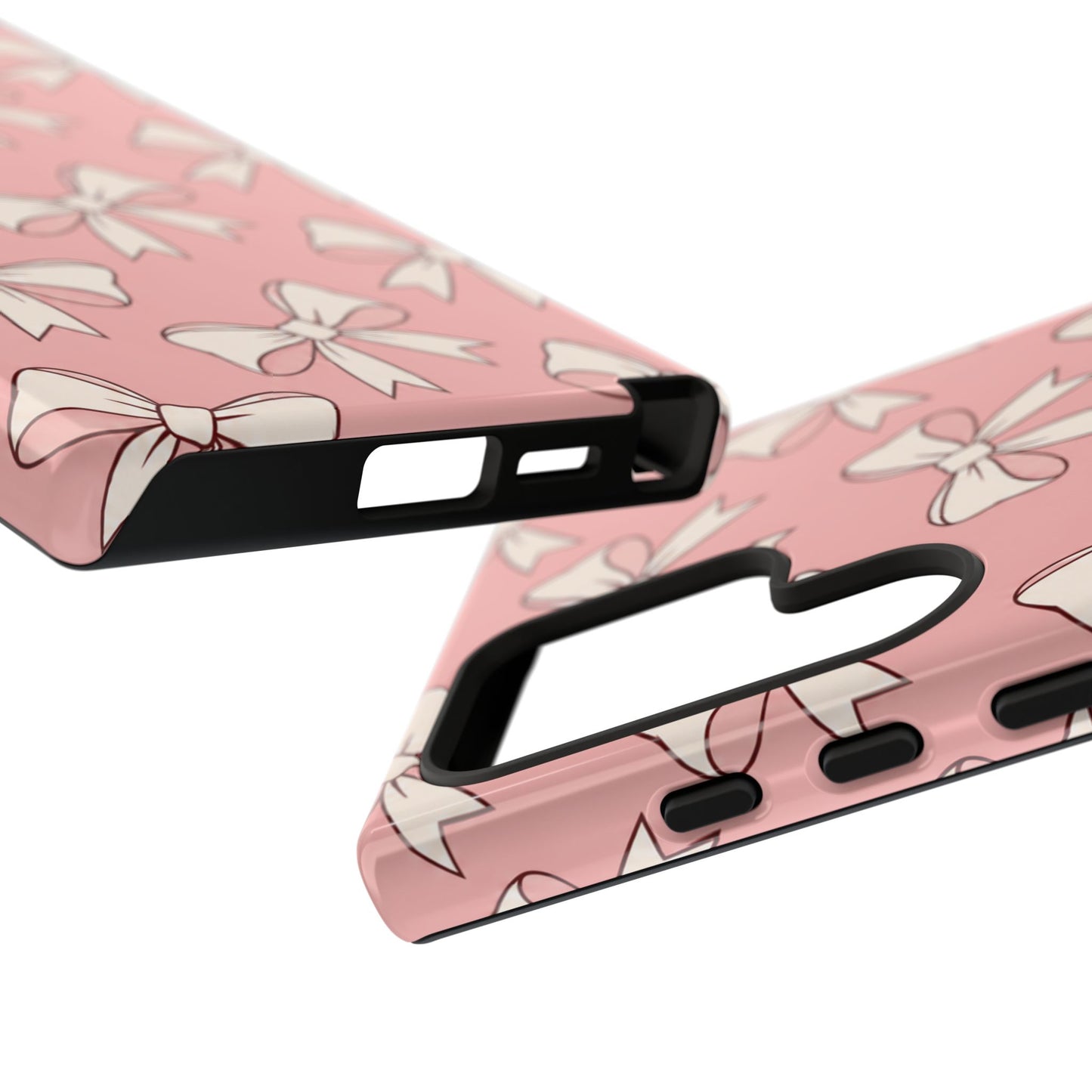 Chic Blush Pink Bow Pattern Phone Case