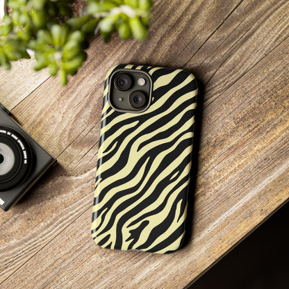 Stylish Neutral Zebra Print Phone Case