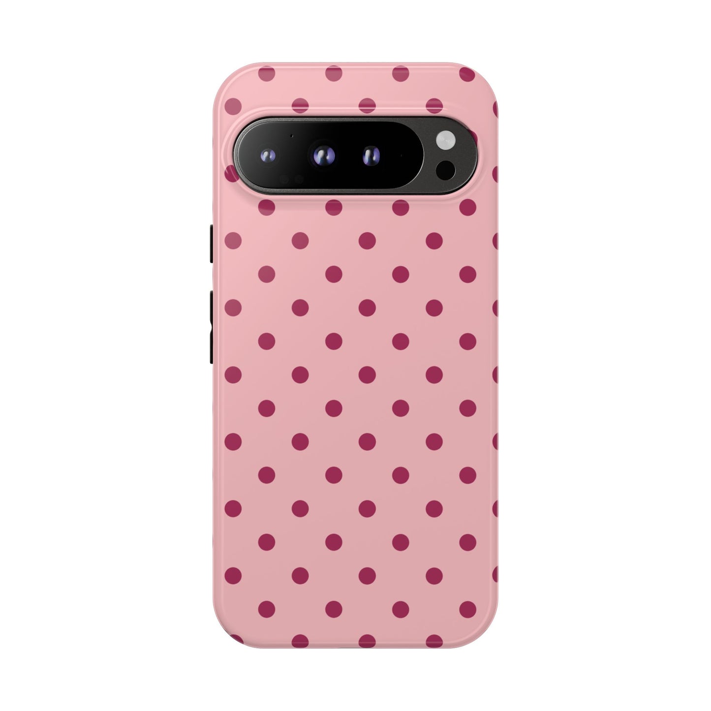 Pink with Red Dot Pattern Phone Case
