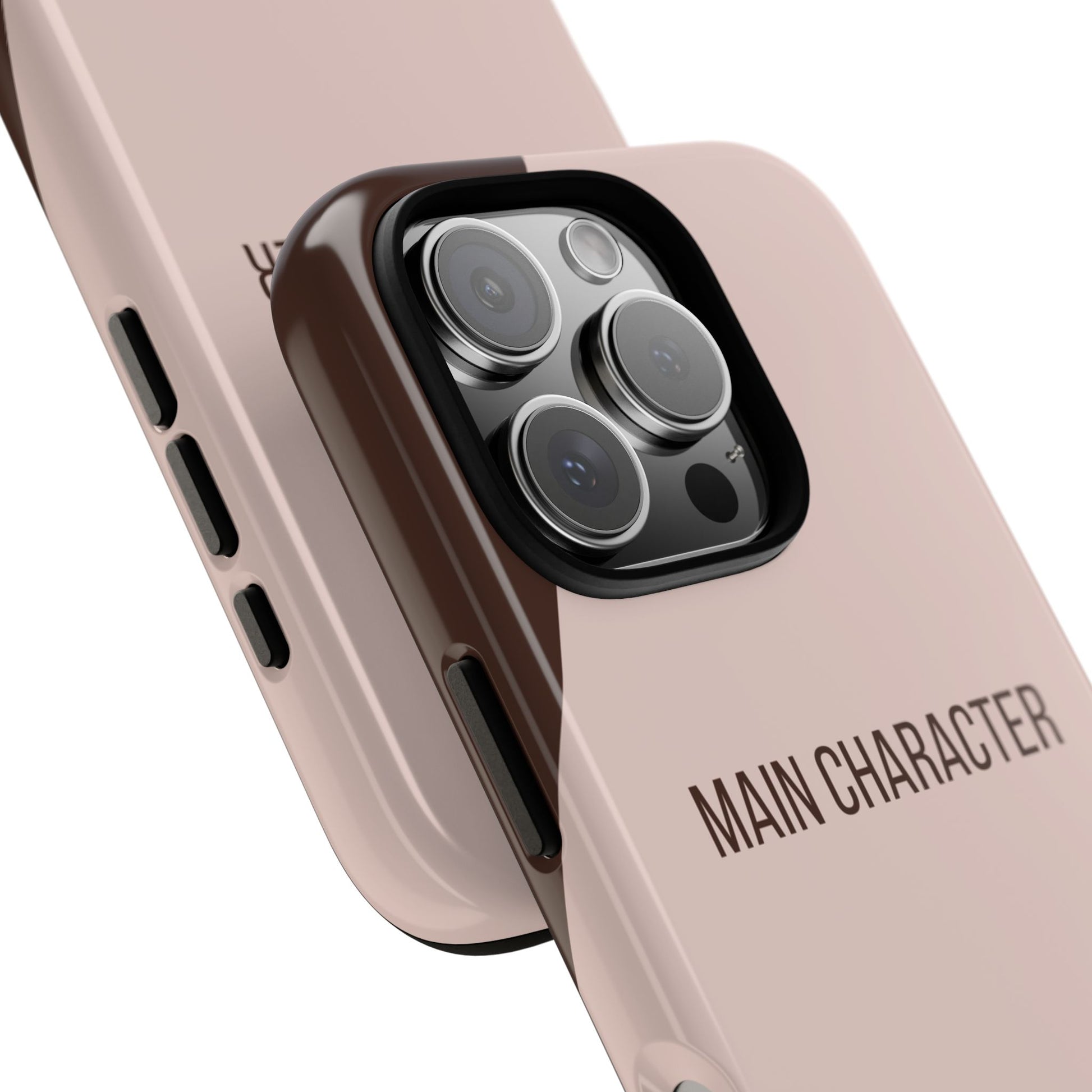 Phone Case - Sassy Statement Case ’Main Character’ in Pink & Brown