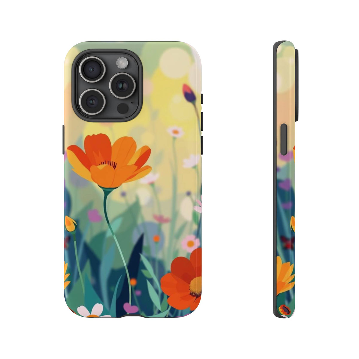 Pop Art Style Wildflower Design Phone Case - Multicolor Phone Case - iPhone 15 Pro Max / Glossy