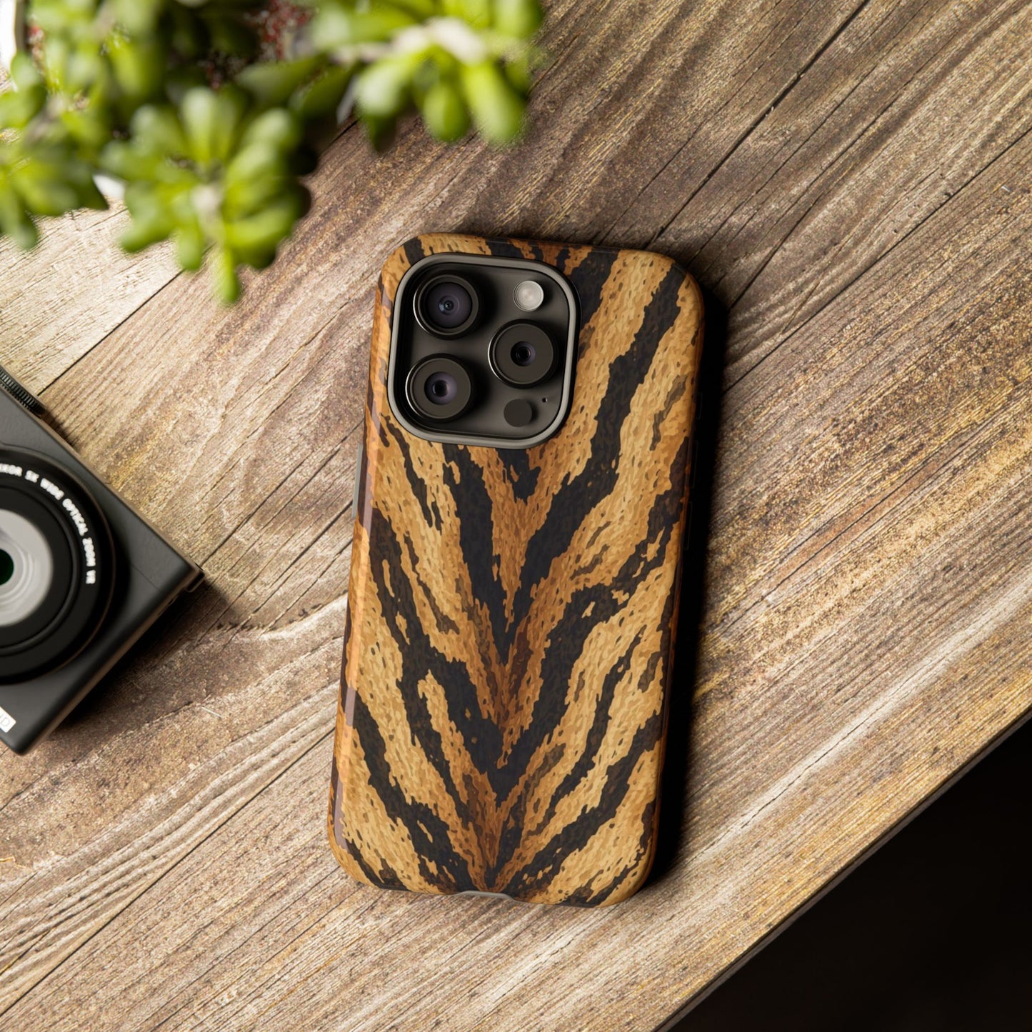 Amber Tiger Print Phone Case