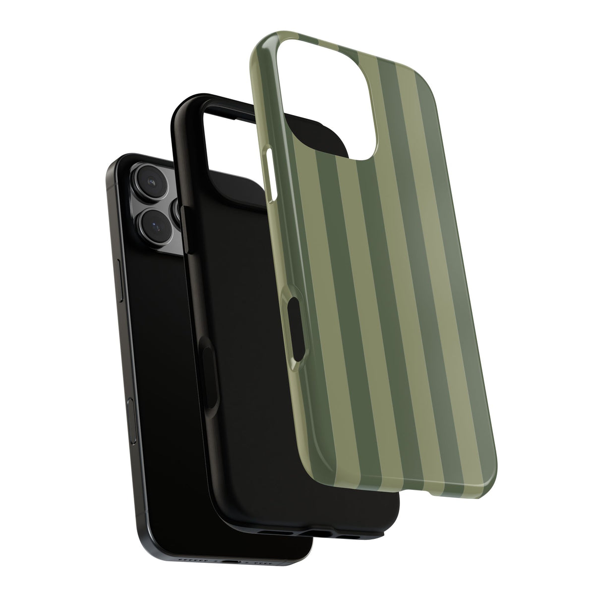 Green Stripe Pattern Phone Case - Green Phone Case