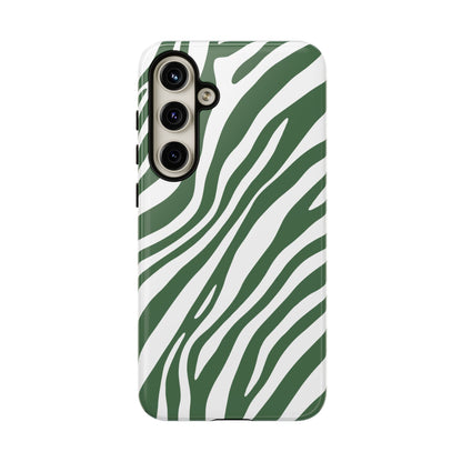 Modern Sage Zebra Print Phone Case