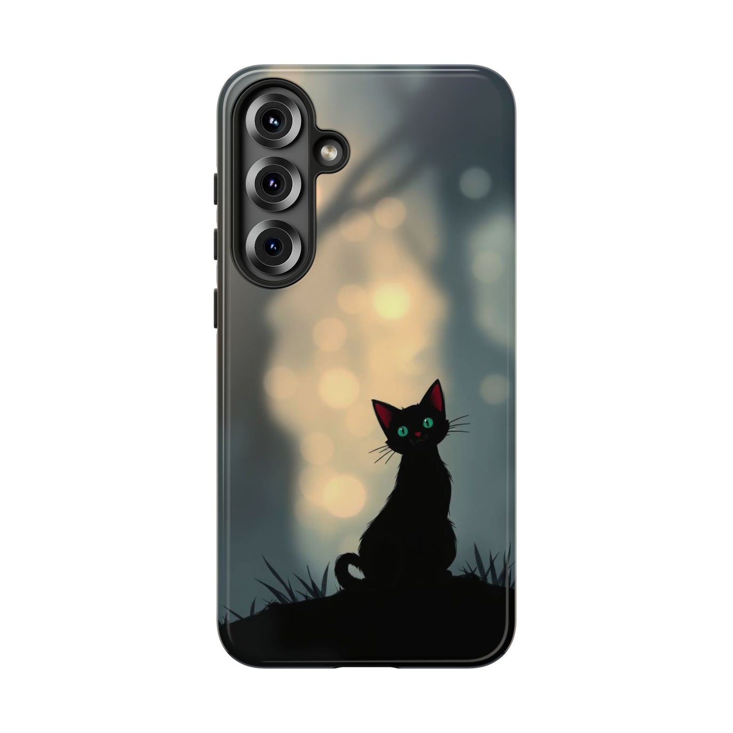 Samsung Galaxy S25 Plus / Glossy Phone Case - Gothic Cat Design Phone Case