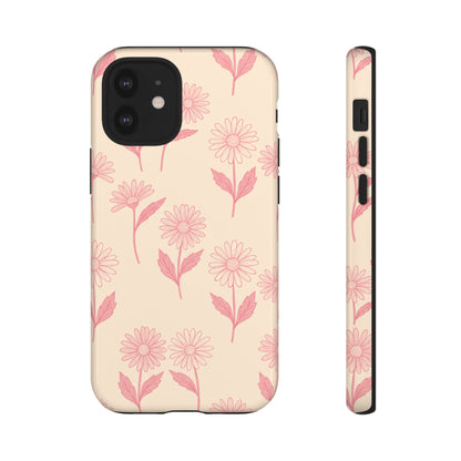 Pretty Pink Daisy Pattern Phone Case