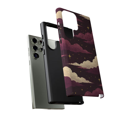 Illustrated Plum Clouds & Stars Phone Case