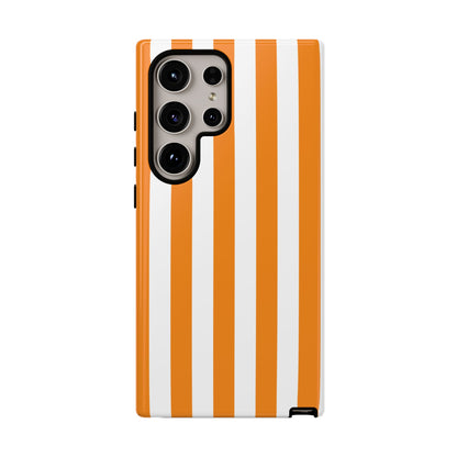 Simple Yellow & White Stripe Pattern Phone Case - White Phone Case - Samsung Galaxy S24 Ultra / Glossy