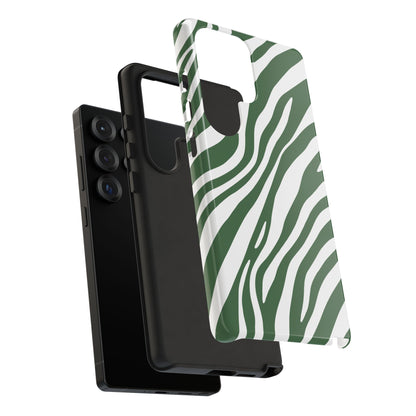 Modern Sage Zebra Print Phone Case