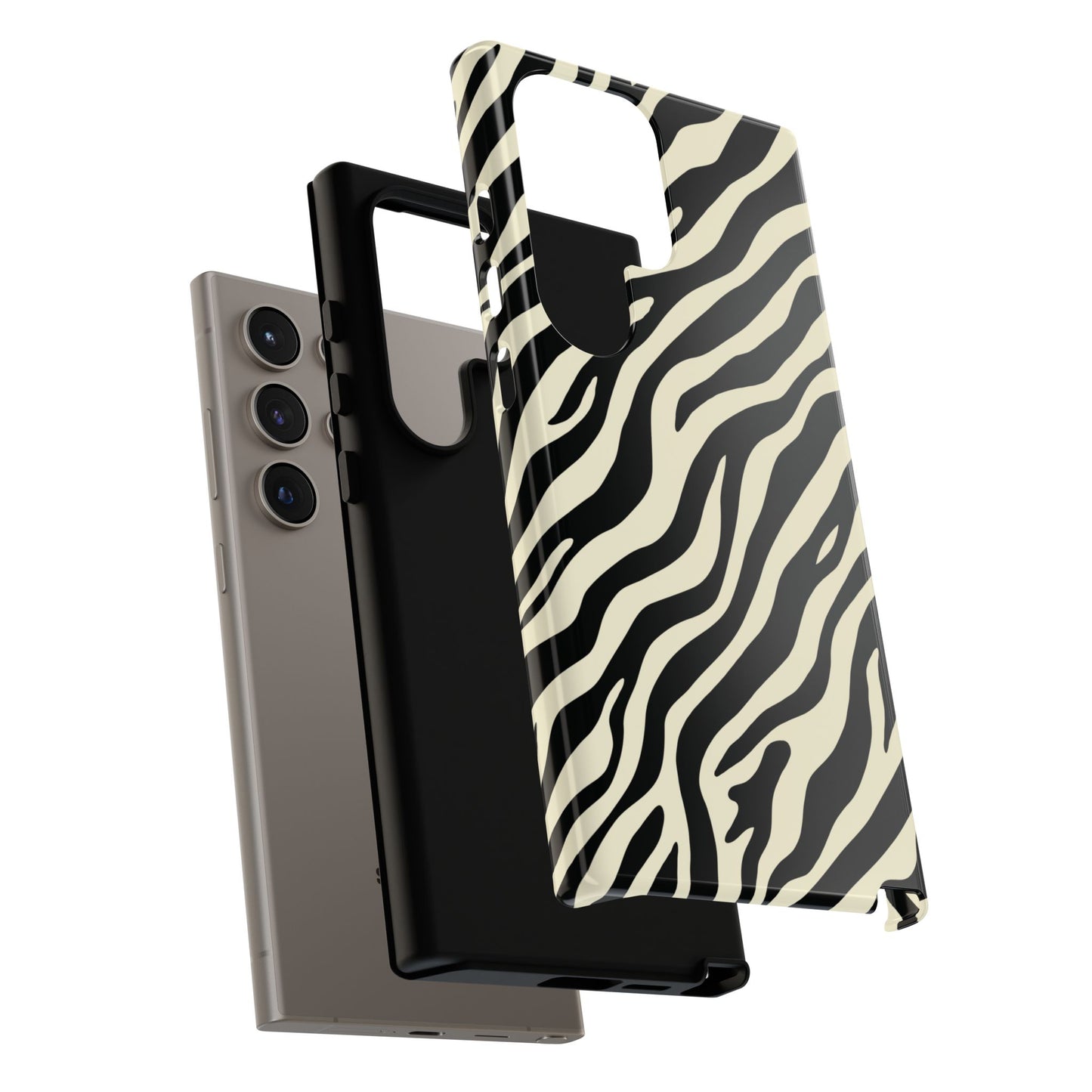 Chic Ivory Zebra Print Phone Case