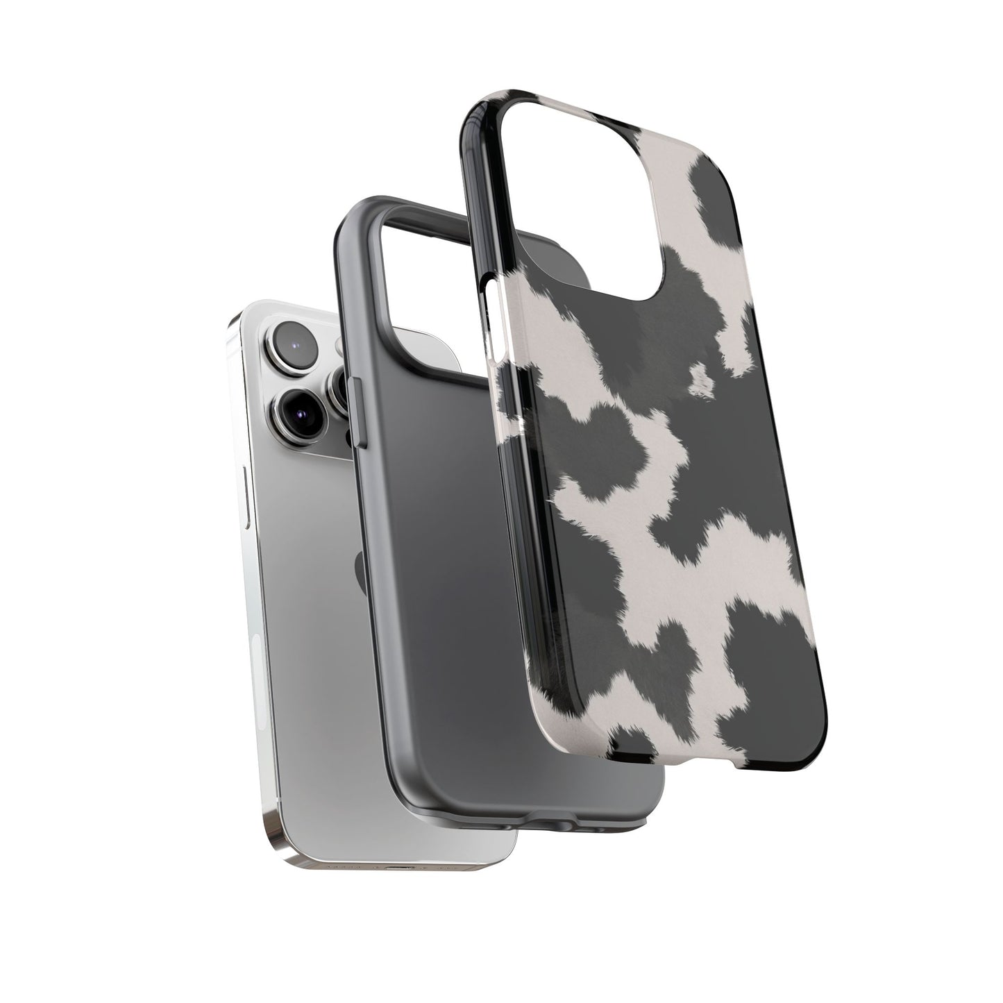 Modern Monochrome Cow Print Phone Case