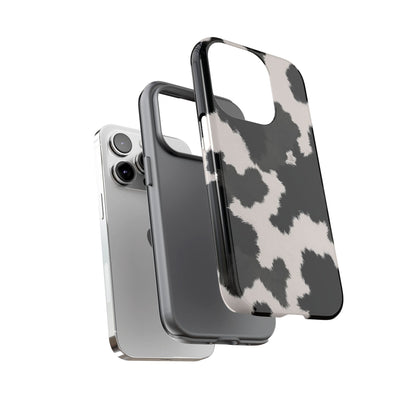 Modern Monochrome Cow Print Phone Case