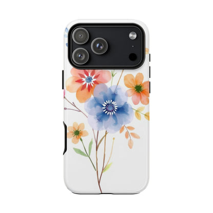 iPhone 17 Pro Max / Glossy Phone Case - Boho Chic Watercolour Bouquet Pattern Phone Case