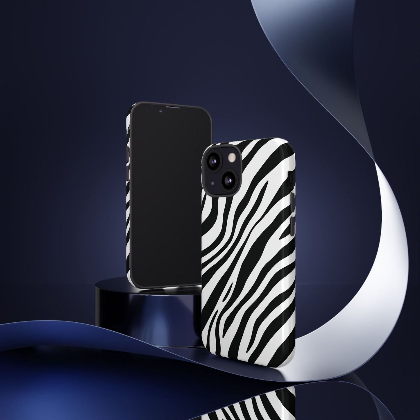 Modern Monochrome Zebra Print Phone Case