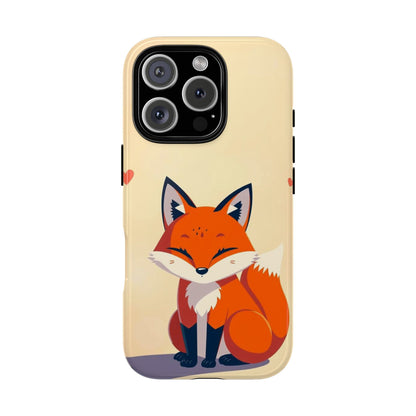 iPhone 16 Pro / Glossy Phone Case - Cute Fox Design Phone Case